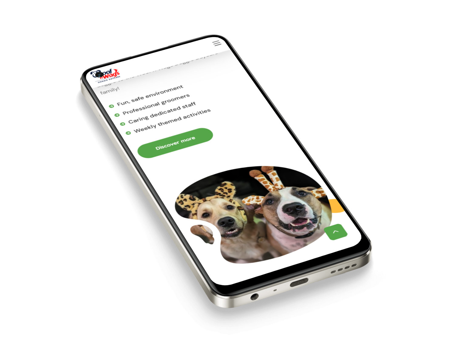 Woof n Wags mobile experience